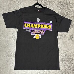 Vintage Los Angeles Lakers NBA 2004 Western Conference Champions T shirt M New